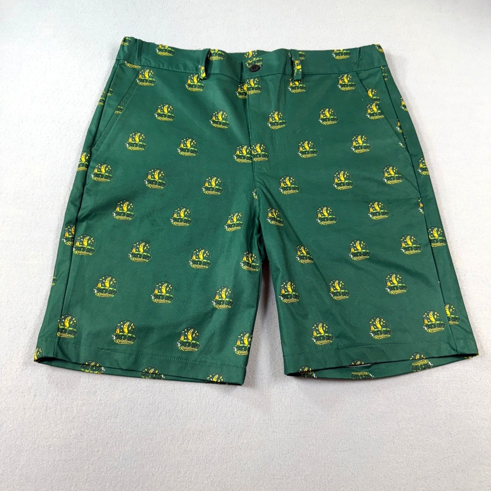 Golf Gentry Golf Shorts Mens Tee'd Off Relatives Banana Print Green Small